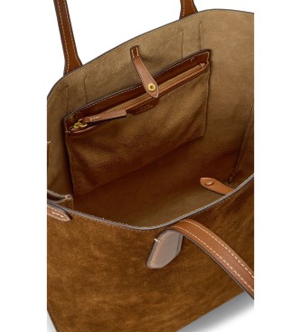 Polo Ralph Lauren Bolsa tote Bellport de camurça marrom