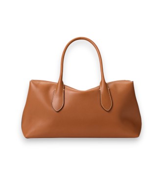 Polo Ralph Lauren Borsa satchel Bellport in pelle marrone