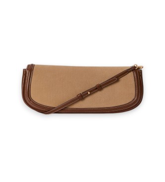 Polo Ralph Lauren Bellport clutch taske i beige ruskind