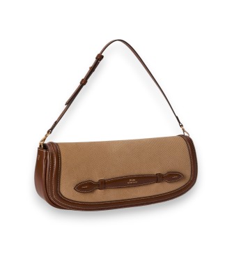 Polo Ralph Lauren Bellport clutch taske i beige ruskind
