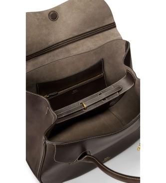 Polo Ralph Lauren Velika temno rjava torbica za ?ez ramo Polo Blaze