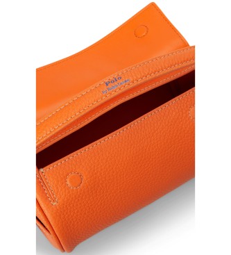 Polo Ralph Lauren Borsone duffel piccolo Polo Play in pelle arancione