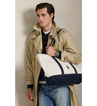 Polo Ralph Lauren Sac fourre-tout en toile beige Big Pony