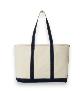 Polo Ralph Lauren Sac fourre-tout en toile beige Big Pony
