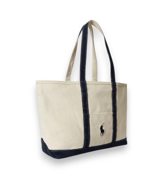 Polo Ralph Lauren Sac fourre-tout en toile beige Big Pony