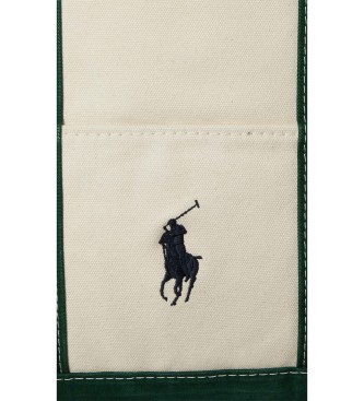 Polo Ralph Lauren Platnena torba z velikim ponyjem bež, zelena