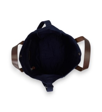 Polo Ralph Lauren Borsa tote in tela con orso Polo blu navy