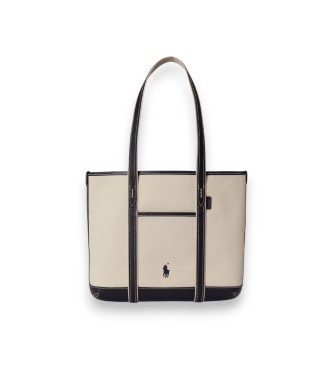 Polo Ralph Lauren Beige cotton canvas shopper tote bag