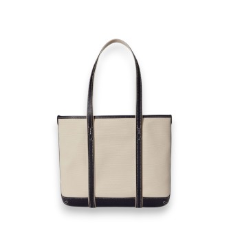 Polo Ralph Lauren Beige cotton canvas shopper tote bag