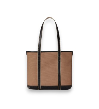 Polo Ralph Lauren Brown cotton canvas shopper tote bag