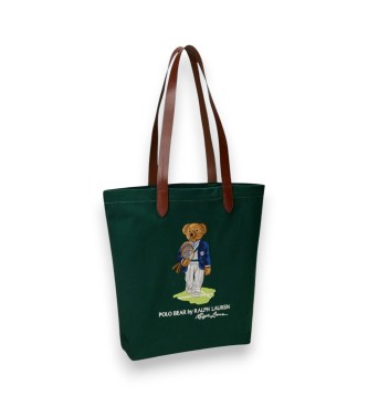 Polo Ralph Lauren Torba na zakupy US Open twill tote shopper bag green