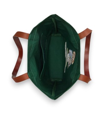 Polo Ralph Lauren Torba na zakupy US Open twill tote shopper bag green