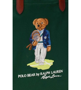 Polo Ralph Lauren Torba na zakupy US Open twill tote shopper bag green