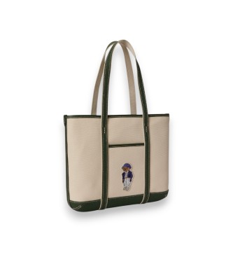 Polo Ralph Lauren Bolso tote shopper pequeño con Polo Bear beige