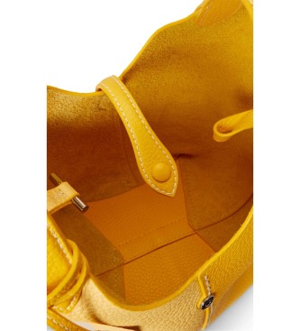 Polo Ralph Lauren Polo Play taske i gult læder til at bære over skulderen eller på tværs