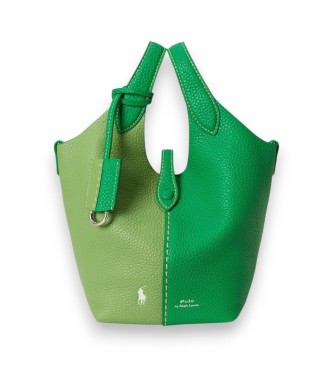 Polo Ralph Lauren Green leather Polo Play tote and crossbody bag