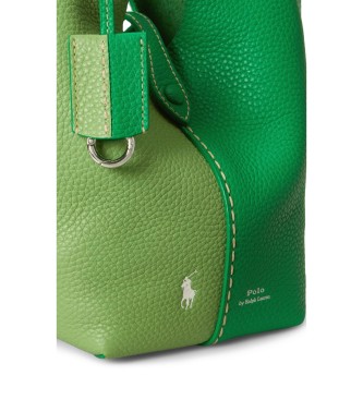Polo Ralph Lauren Green leather Polo Play tote and crossbody bag