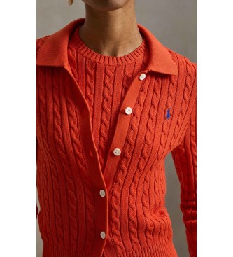 Polo Ralph Lauren Rote Strickjacke mit Passform