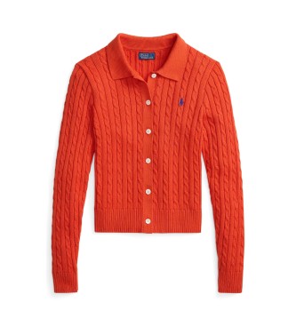 Polo Ralph Lauren Rote Strickjacke mit Passform