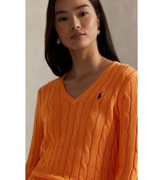 Polo Ralph Lauren Jersey de algodón en punto de ochos naranja
