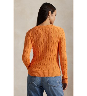 Polo Ralph Lauren Jersey de algodón en punto de ochos naranja