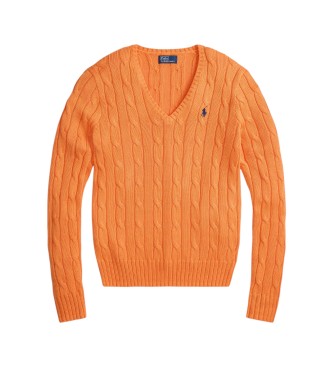 Polo Ralph Lauren Jersey de algodón en punto de ochos naranja