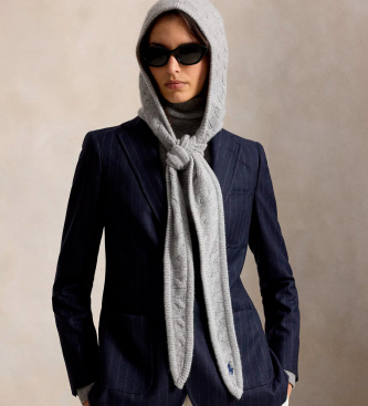 Polo Ralph Lauren Cappuccio in lana e cashmere grigio
