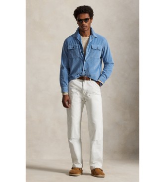 Polo Ralph Lauren Camisa Classic Fit de pana azul