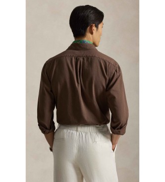 Polo Ralph Lauren Chemise en rati�re � la coupe personnalis�e et � la texture brune