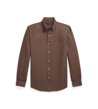 Polo Ralph Lauren Chemise en rati�re � la coupe personnalis�e et � la texture brune