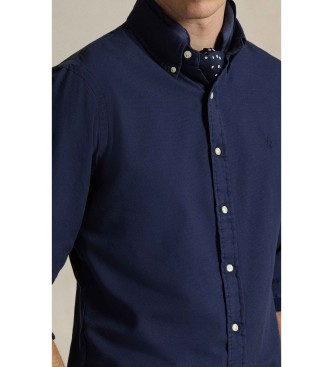 Polo Ralph Lauren Custom Fit dobby shirt with navy texture