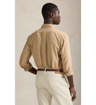 Polo Ralph Lauren Srajca Custom Fit dobby z bež teksturo