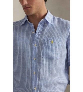 Polo Ralph Lauren Linnetr�ja med bl� r�nder och passform