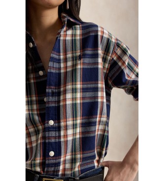 Polo Ralph Lauren Camisa de algodón con cuadros marino