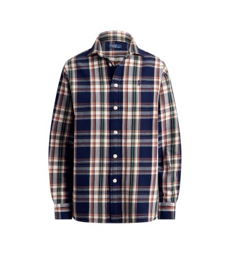 Polo Ralph Lauren Camisa de algodón con cuadros marino