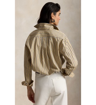 Polo Ralph Lauren Beige Relaxed Fit striped cotton shirt