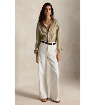 Polo Ralph Lauren Beige Relaxed Fit striped cotton shirt