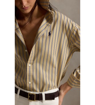 Polo Ralph Lauren Beige Relaxed Fit striped cotton shirt