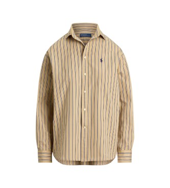 Polo Ralph Lauren Beige Relaxed Fit striped cotton shirt