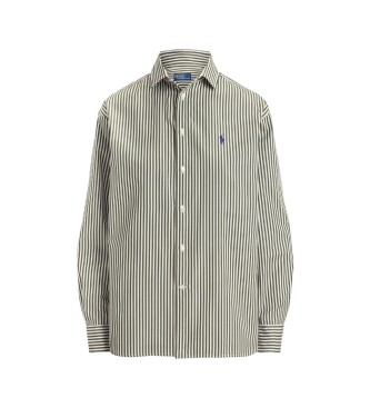 Polo Ralph Lauren Camisa de algodón con rayas Relaxed Fit verde