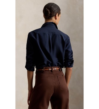 Polo Ralph Lauren Relaxed Fit Hemd aus Baumwolle und Seide in Marineblau