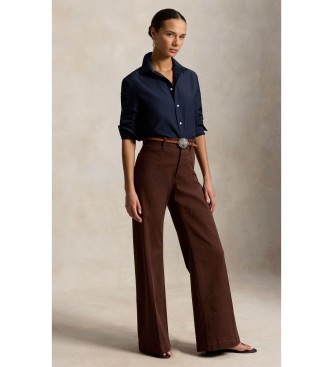 Polo Ralph Lauren Relaxed Fit Hemd aus Baumwolle und Seide in Marineblau