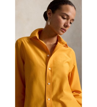 Polo Ralph Lauren Relaxed Fit Hemd aus Baumwolle und Seide in Orange