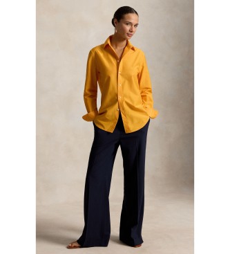 Polo Ralph Lauren Relaxed Fit Hemd aus Baumwolle und Seide in Orange