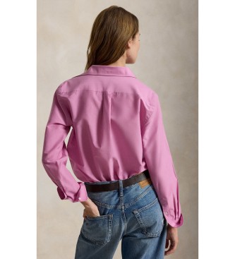 Polo Ralph Lauren Relaxed Fit Hemd aus Baumwolle und Seide in Rosa