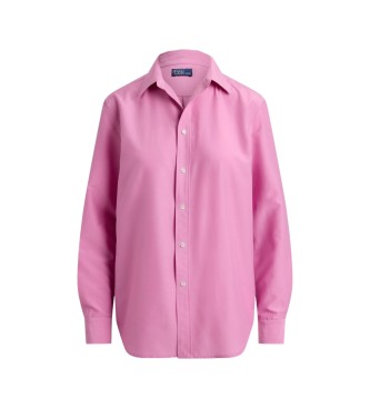 Polo Ralph Lauren Relaxed Fit Hemd aus Baumwolle und Seide in Rosa
