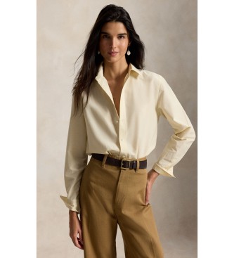 Polo Ralph Lauren Relaxed Fit Hemd aus Baumwolle und Seide in Beige