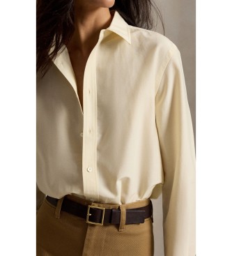 Polo Ralph Lauren Relaxed Fit Hemd aus Baumwolle und Seide in Beige