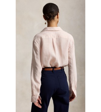 Polo Ralph Lauren Pink striped Classic Fit linen shirt