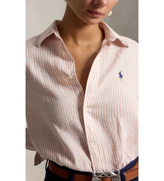 Polo Ralph Lauren Pink striped Classic Fit linen shirt
